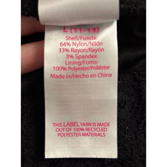 No Boundaries Witchy Whimsigoth Crochet Flare Sheer Pants Undershorts L(11/13) - Picture 4 of 8